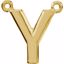 84575:172:P 14kt Yellow Letter "Y" Block Initial Necklace Center