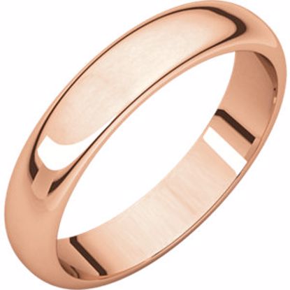 HR11:63646:P 14kt Rose 4mm Half Round Band