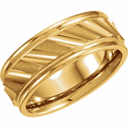 50181:101:P 14kt Yellow 6.75mm Grooved Design Band Size 13