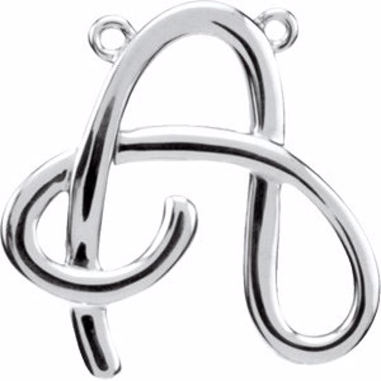 84576:123:P Sterling Silver "A" Script Initial