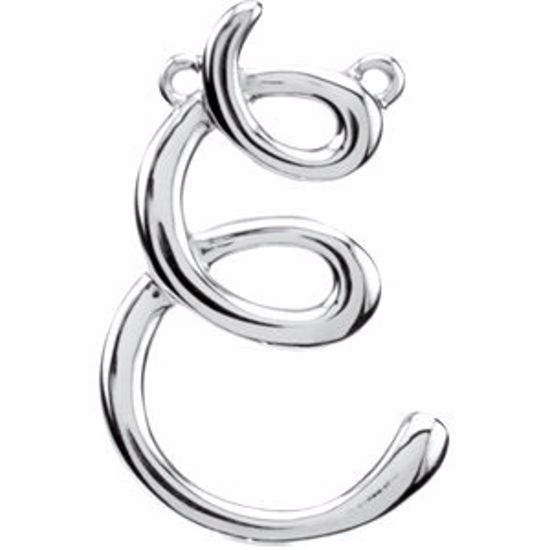 84576:209:P Sterling Silver "E" Script Initial