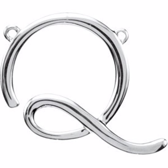 84576:226:P Sterling Silver "Q" Script Initial