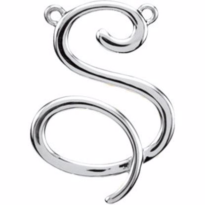 84576:230:P Sterling Silver "S" Script Initial