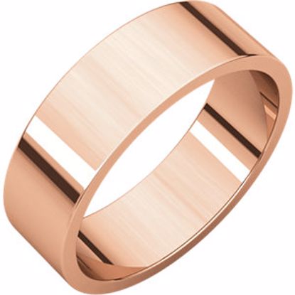 F6.5:184766:P 14kt Rose 6mm Flat Band