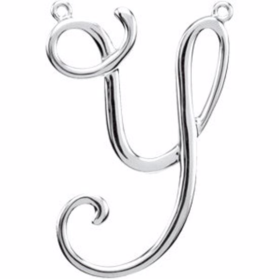 84576:268:P Sterling Silver "Y" Script Initial