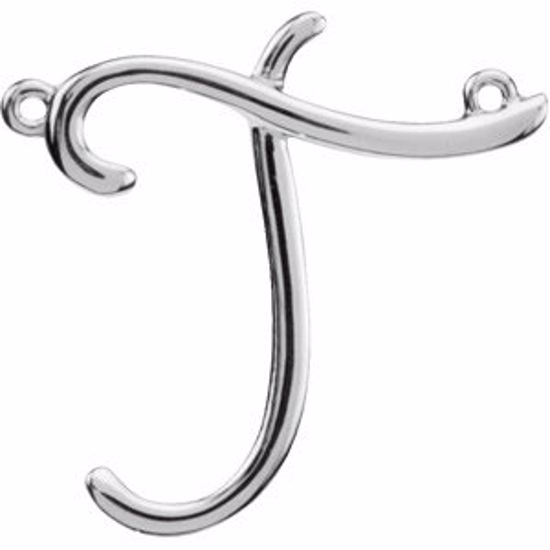 84576:284:P Sterling Silver "T" Script Initial