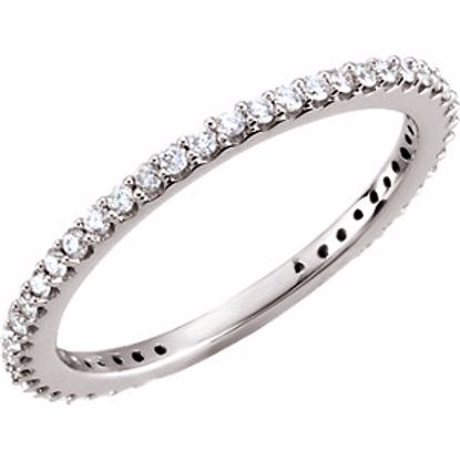 67401:102:P 14kt White 1/3 CTW Diamond Stackable Ring Size 7