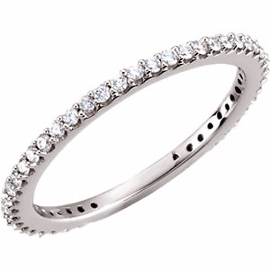 67401:102:P 14kt White 1/3 CTW Diamond Stackable Ring Size 7