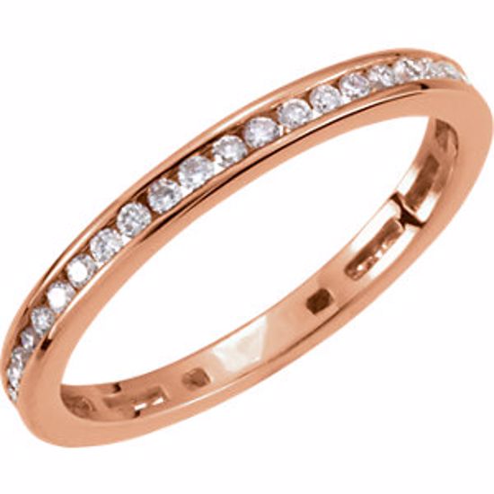 67402:103:P 14kt Rose 3/8 CTW Diamond Stackable Ring