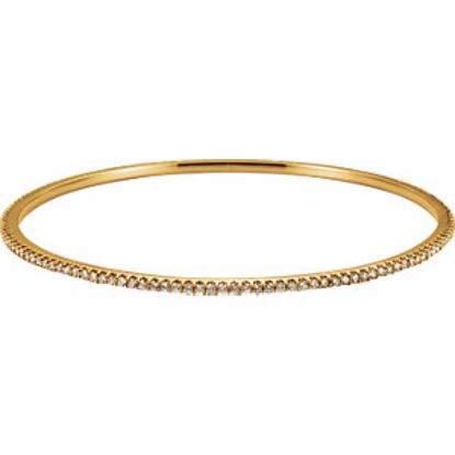 67337:101:P 14kt Yellow 2 CTW Diamond Stackable Bangle Bracelet