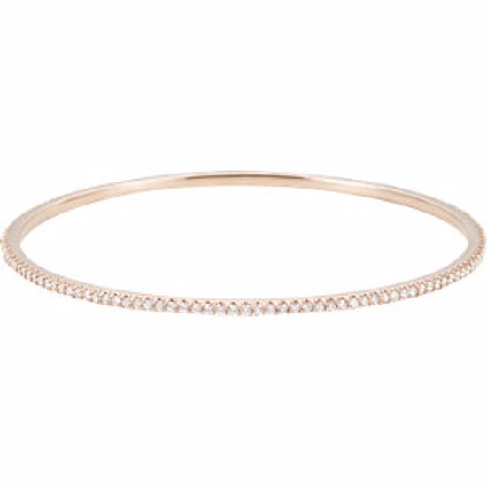 67337:103:P 14kt Rose 2 CTW Diamond Stackable Bangle Bracelet