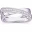61510:60001:P 14kt White 1/6 CTW Diamond Overlap Ring Size 4