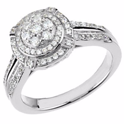 67389:60001:P 14kt White 5/8 CTW Diamond Engagement Ring