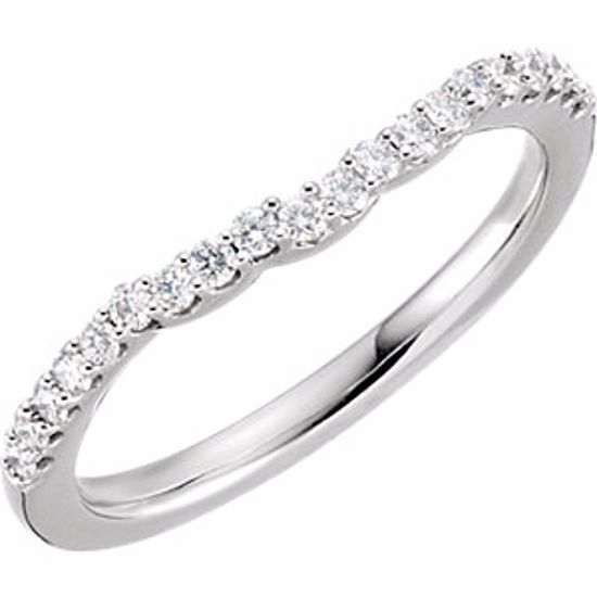 67390:60004:P 14kt White 1/4 CTW Diamond Band for 5.8mm Engagement Ring