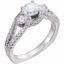 67391:60001:P 14kt White 7/8 CTW Diamond Engagement Ring 