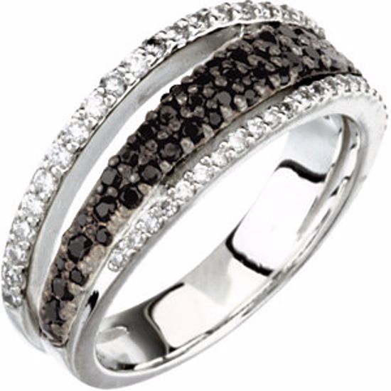 67419:101:P Black Spinel & Diamond Ring