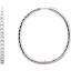 67392:60003:P 18kt White 5 CTW Diamond Inside/Outside Hoop Earrings