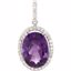 69244:102:P 14kt White Amethyst & 1/2 CTW Diamond Pendant