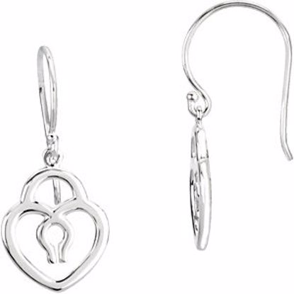 84607:101:P Petite Heart Lock Earrings