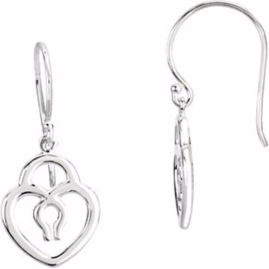 84607:101:P Petite Heart Lock Earrings