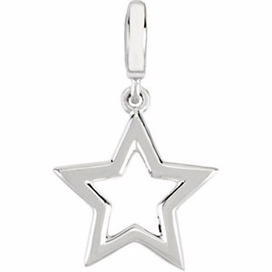 84621:101:P 14kt White Petite Star Charm