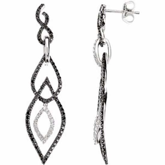 67439:60001:P Black & White Diamond Earrings