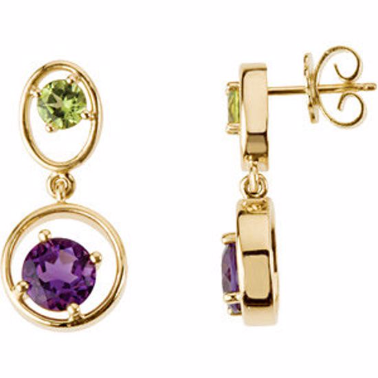 67478:60001:P Peridot & Amethyst Earrings