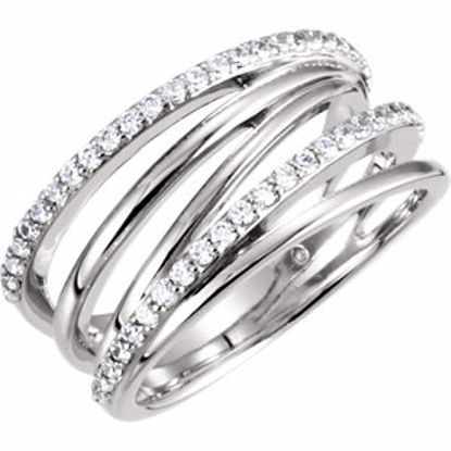 67405:121555:P Diamond Criss-Cross Ring