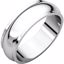 HRE10.5:149533:P 10kt White 6mm Half Round Edge Band