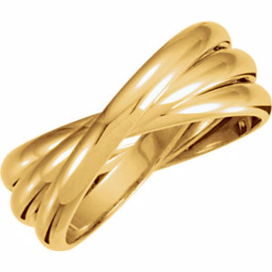 5620:72908:P 18kt Yellow 2.5mm 3-Band Rolling Ring Size 6