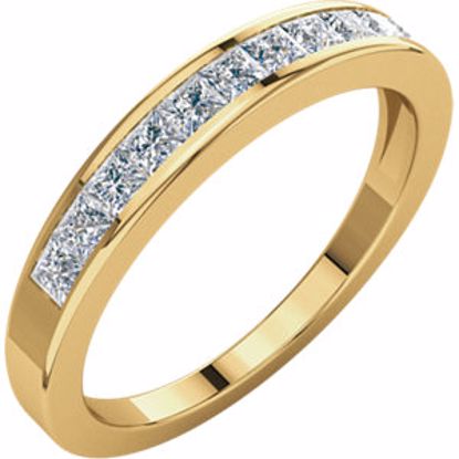 62179:105:P 14kt yellow 1/2 CTW Diamond Anniversary Band Size 6.5
