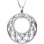 67511:103:P 14kt White 1/4 CTW Diamond Openwork Circle 18" Necklace