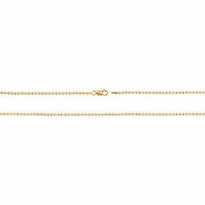 CH437:202:P 14kt Yellow 2mm Bead 20" Chain
