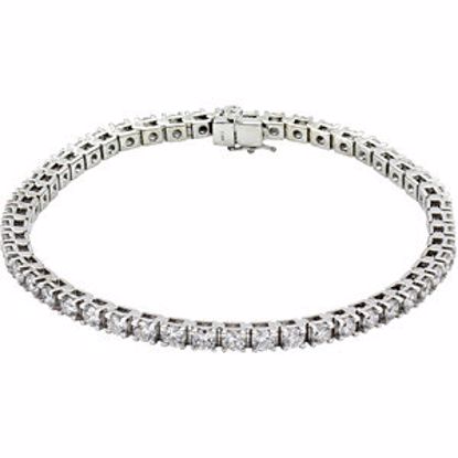 67415:60001:P 14kt White 4 1/2 CTW Diamond Line 7.25" Bracelet