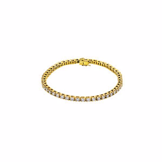 67415:60002:P 14kt Yellow 4 1/2 CTW Diamond Line 7.25" Bracelet