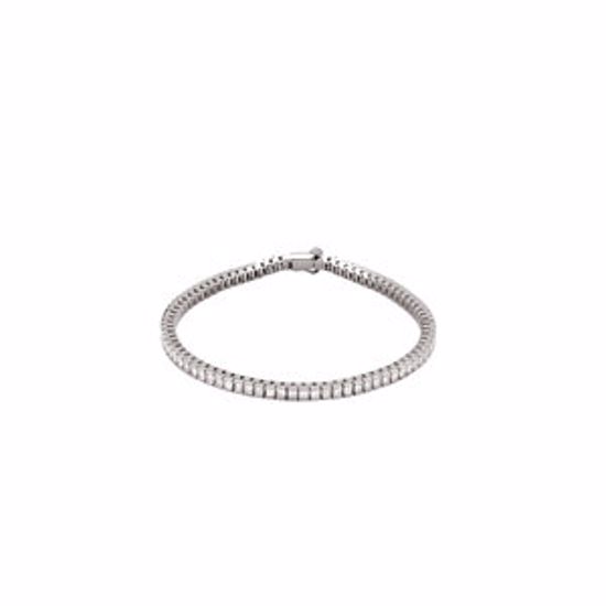 67414:60001:P 14kt White 4 CTW Diamond Line 7 1/4" Bracelet