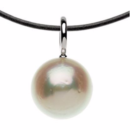 67530:100006:P 14kt White South Sea Cultured Pearl Pendant