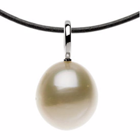 67531:100006:P 14kt White South Sea Cultured Pearl Pendant