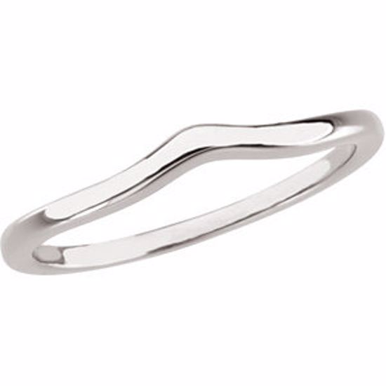 120741:60008:P 14kt White Band for 7.4mm Engagement Ring