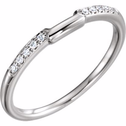 62317:274446:P 14kt White .05 CTW Diamond Band for 4mm Princess Ring