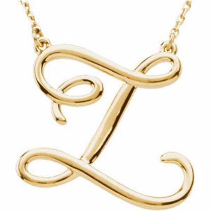 84635:270:P 14kt Yellow "Z" Script Initial 16" Necklace