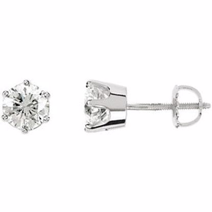 62865:103:P 14kt White 2 CTW Diamond Threaded Post Stud Earrings