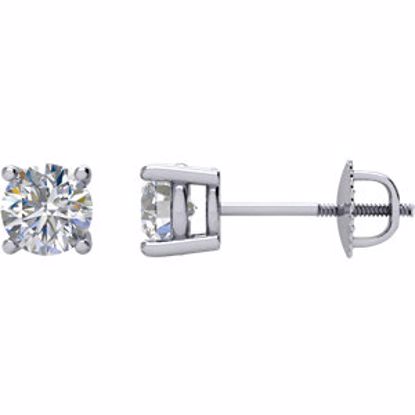 67535:100:P 14kt White 1/2 CTW Diamond Earrings