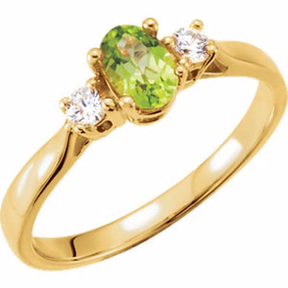 67567:100:P Genuine Peridot & Diamond Ring