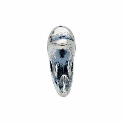 24741:101:P Sterling Silver 13x12.25mm Dolphin Slider Bead