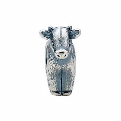 24748:101:P Kera® Sterling Silver Cow Bead