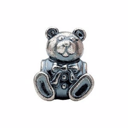 24778:101:P Sterling Silver 15x12.25mm Bear Slider Bead