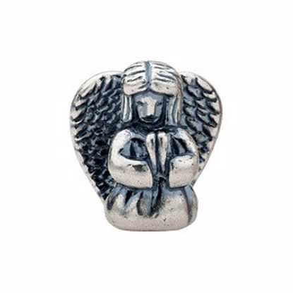 24772:101:P Sterling Silver 15.75x14.5mm Angel Slider Bead