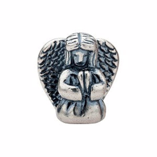 24772:101:P Sterling Silver 15.75x14.5mm Angel Slider Bead