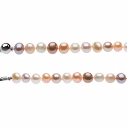 67630:101:P Sterling Silver Freshwater Cultured Pearl 7.75" Bracelet